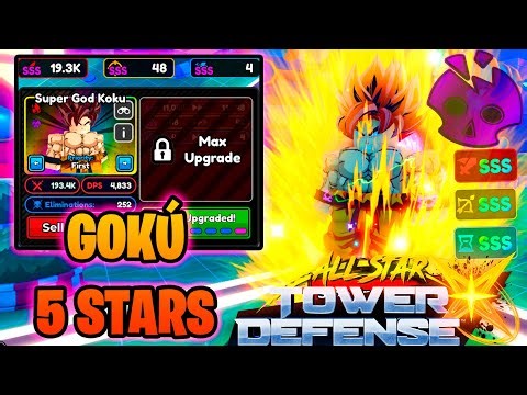💪SUPER GOKU GOD 5 STARS ✨SHINY in ALL STAR TOWER DEFENSE X🌟[SHOWCASE] #roblox