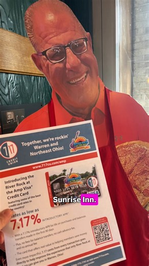 🎸 Rock Your Purchases & Support River Rock at the Amp! 🤘 Apply NOW at the Sunrise Inn of Warren 🍕🍕🍕 What an exciting way to kick off 2026 by partnering with our friends at Seven Seventeen Credit Union to launch our new Visa® Credit Card available now at: 📍any 7 17 branch 🍕 the Sunrise Inn of Warren 📲 and https://www.717cu.com/personal/loans/affinity-cards/amp 💳 Today, 7 17’s Dorian Smith, SVP of Business Development, and River Rock at the Amp’s owner, Ken Haidaris, introduced the new ca