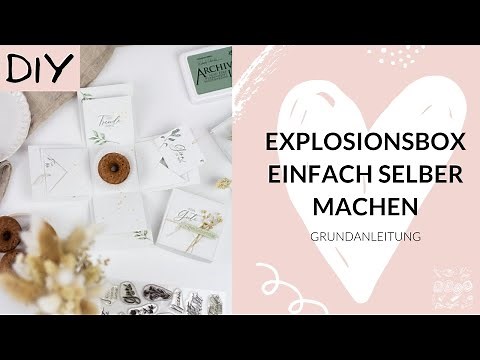 Explosionsbox selber machen basteln - DIY Idee für Geldgeschenk, Geschenk mit Fotos - Grundanleitung