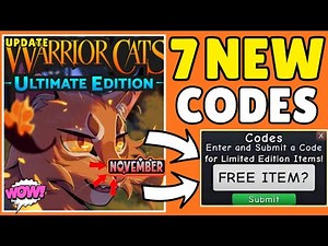NOVEMBER😈CODES⚡ROBLOX WARRIOR CATS CODES 2025 - WARRIOR CATS ULTIMATE EDITION CODES - WCUE CODES