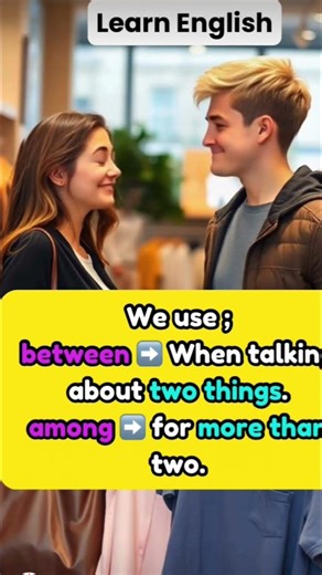Use of between & among like a pro@perfectyourgrammar94