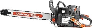 FARMMAC F372 Gas Chainsaw, 71cc 2-Cycle Gasoline Power Chain Saws, 4.1KW 5.5HP for Professional Logging Work, All Parts Compatible with Husqvarna 372X (28 INCH)