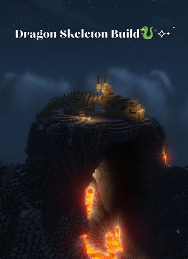 minecraft medieval dragon skeleton build timelapse🐲 tutorial on our Youtube:) #minecraft #minecraftbuilds #minecraftbuilding #minecrafter #minecrafttutorial
