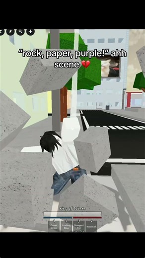 this is NOT how u play rock paper scissors XD #jjs #roblox #jujutsushenanigans