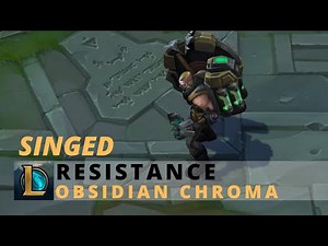 Resistance Singed Obsidian Chroma - League Of Legends