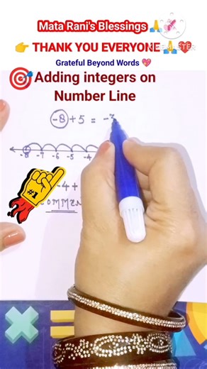 Integers Made Easy 🔥 + Means Move Right ➡️ (Number Line Trick) #maths #integers #shorts