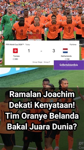 Joachim Klement's Prediction Nearing Reality! Will the Dutch Oranje Win the World Cup???