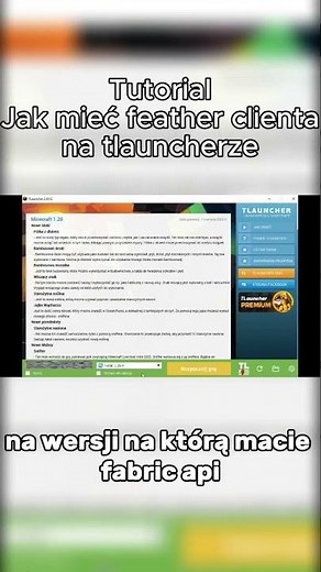 Jak zainstalować feather client na tlauncher #minecraft