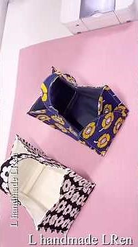 持ち手付きミニ布バスケットの作り方 布小物入れ Mini cloth basket fabric scraps #sewing #sewingtutorial #ハンドメイド