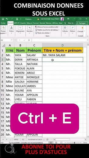 Regrouper plusieurs colonnes Excel automatiquement #excel #tuto