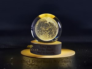 Custom 3D Galaxy Crystal Ball Night Light - Personalized Photo Lamp With Engraved Base - Perfect Gift for Any Occasion - Etsy