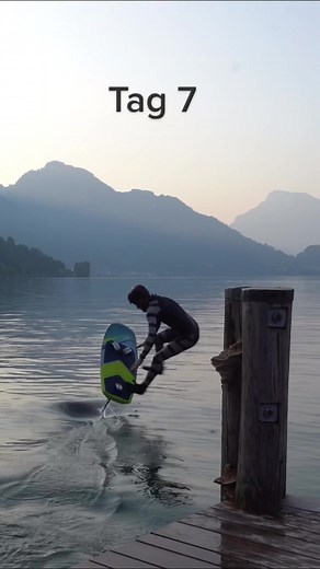 Making slow progress on learning to pump foil! #foilpumping