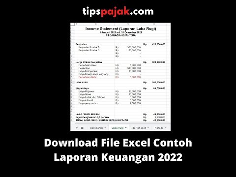 Cara Download File Excel Laporan Keuangan untuk SPT Tahunan Badan