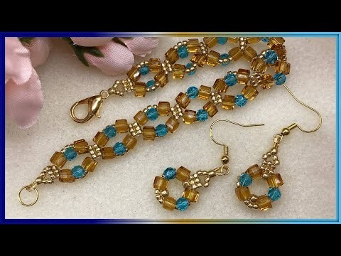 Crystal Cube Bracelet & Earrings Tutorial