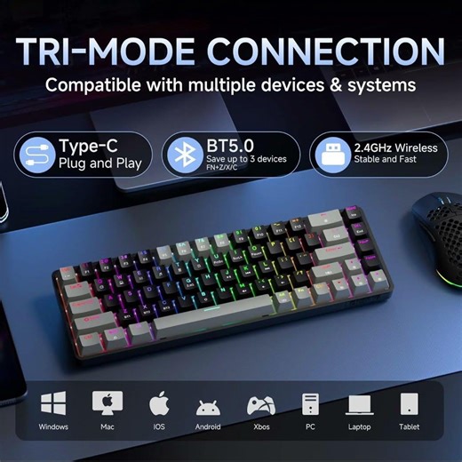 DIERYA DK68 60% Wireless Mechanical Gaming Keyboard