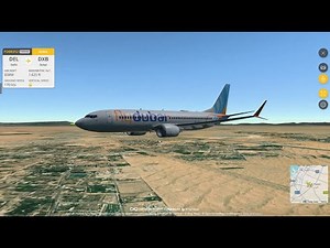 Flydubai Landing at Dubai International Airport, Dubai (not a simulator/game)