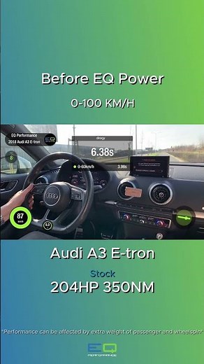 2018 Audi A3 E-tron PHEV stage 1 remap 0-100km/h