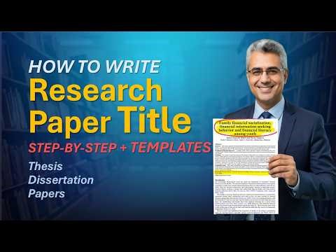 👉🎓 How to Write a Research Paper Title (Step-by-Step + Templates for Thesis & Dissertation)💪🏆🎯