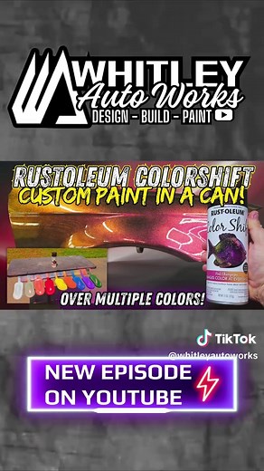 Rustoleum Pink Champagne Colorshift spray paint over multiple colors on today's episode of Whitley Auto Works YouTube check us out like and subscribe for more!#paint #rustoleum #howto #diy #painting @Rust-Oleum