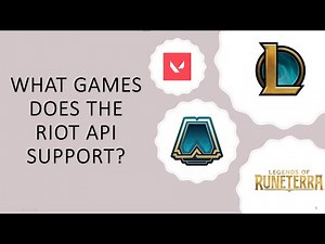 What games can I use the Riot API for?
