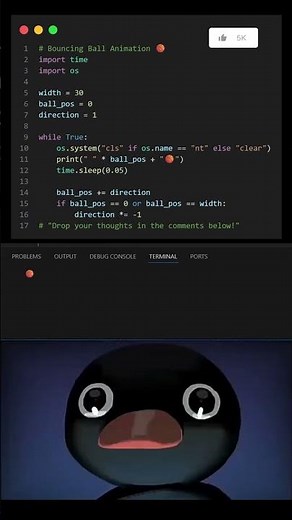 "Python Animation Tutorial 🏀 | Make a Bouncing Ball Easily"