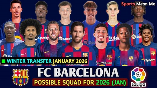 Fc Barcelona Potential Squad In January 2026 | Barcelona Squad prediction | Ft. Messi, Kane & Rayan The ultimate squad prediction for FC Barcelona's ambitious January 2026 transfer window is here! 🔥 We dive deep into the biggest rumors linking football legend Lionel Messi with an emotional return on a short-term loan, and analyze the financial and tactical viability of bringing in a world-class striker like Harry Kane to lead the line. ​Which young talent is Rayan (assumed transfer target) and 