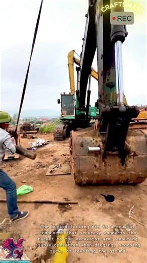 How to Install Excavator Bucket Pin #shorts #viral #tools #creative #technology