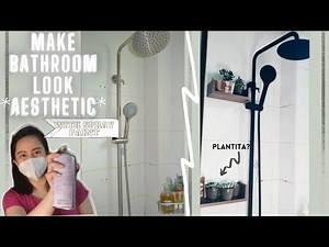 How to Spray Paint Bathroom Fixtures (No Plumbing required)|BATHROOM REVAMP|MIA GEM