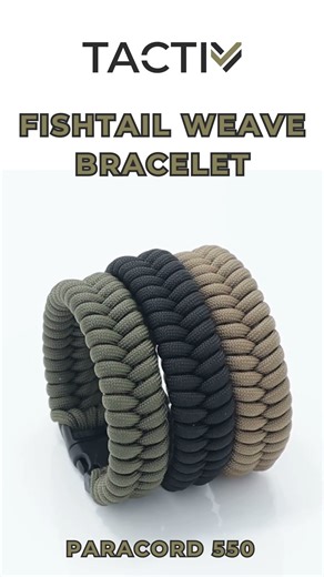 Tactiv Paracord 550 Survival Bracelet Fishtail Braid #survivalbracelet #paracordbracelet #paracord55