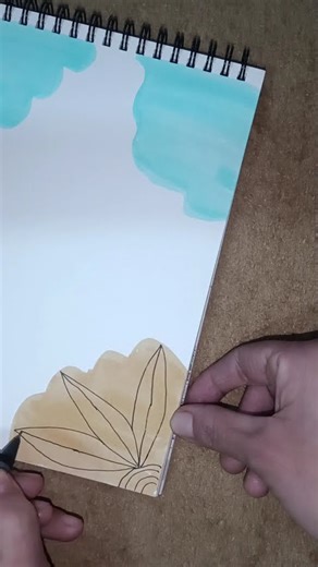 Minimal Leaf Border Art | Easy Aesthetic Page Design 🌿🎨