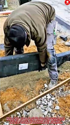 Curb Stone Installation Work – with Manual Alignment and Setting Tool #work