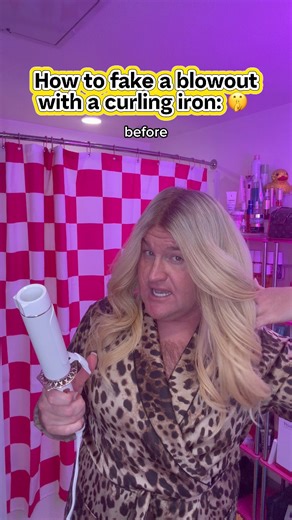 🎀 How to fake a blowout with a curling iron: 1️⃣ Heat protectant FIRST: Mist a heat protectant hairspray all over for grip and protection 2️⃣ Choose the right barrel Use 1.5 inch or 1.75 inch (I’m using the bodywaver from T3 in this video and shes 1.75!!!) 3️⃣ Wrap the hair smoothly around the barrel! This keeps it soft and not too tight so it looks like a round brush finish 4️⃣ Clip every curl up!!!!! As soon as you release the curl, clip it up to cool. This is the only way it will last 5️⃣ Le
