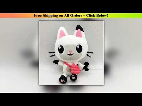 25cm 7piece Gabby doll house plush toy cartoon stuffed animal mermaid cat mermaid plush doll childr