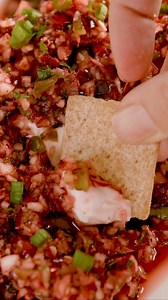 Fresh cranberry salsa is an irresistible holiday appetizer made in just 15 minutes! Perfect as a dip with chips or served over cream cheese. https://thestayathomechef.com/cranberry-salsa/ | The Stay At Home Chef
