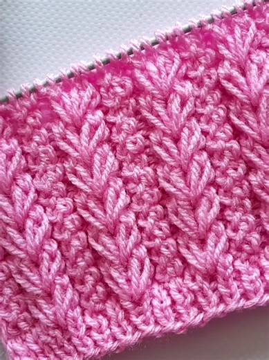 Learn this beautiful raised cable knitting pattern step by step ✨🧵Perfect for sweaters, scarves, and cozy handmade winter projects 💗🧶 #knitting #crochet #craft #handmade #crafttok