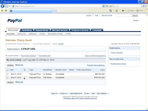 PayPal Financial Innovations Demo