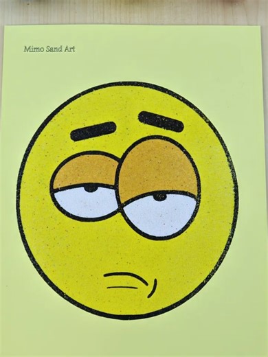 Sand painting emoji🙂 #usa #art #Painting #artist #sandpainting #asmr