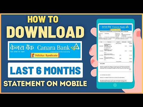 How To Download Canara Bank Account Last 6 Months Statement on Mobile Banking