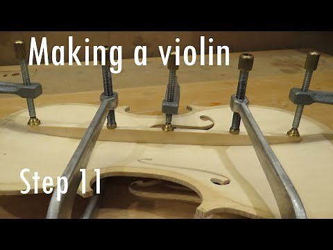 Making a violin - step 11 - the bass bar