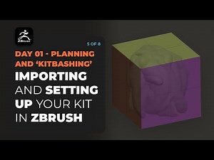Importing meshes from 3D Modeler into ZBrush to create the custom kitbash kit