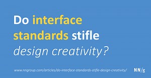 Do Interface Standards Stifle Design Creativity?