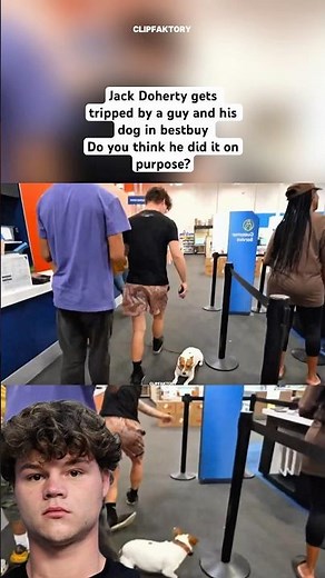 Jack Doherty gets tripped by a guy and his dog #jackdoherty