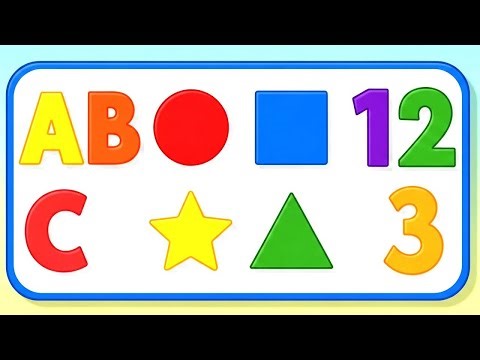 Learn ABC, 123 , Colors And Shapes | Kids Basic Learning For 3 Year Olds | #abc #123 #kids