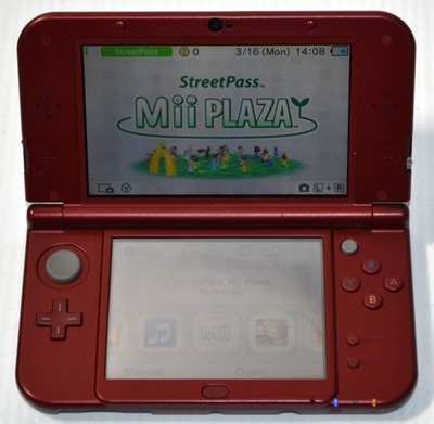 Nintendo New 3DS XL Red Handheld Video Game System - Tested & Working w/ Charger | eBay