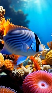 Beautiful peppermint angelfish! #fish #sea #ocean #nature #shorts #ytshortsindia #new #lovely