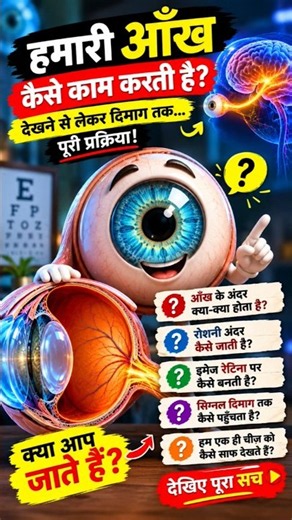 👁️ How Do Eyes Work?Light → Retina → Brain 🧠✨#EyeScience #ScienceShorts #AadiVigyan #Scincelife06