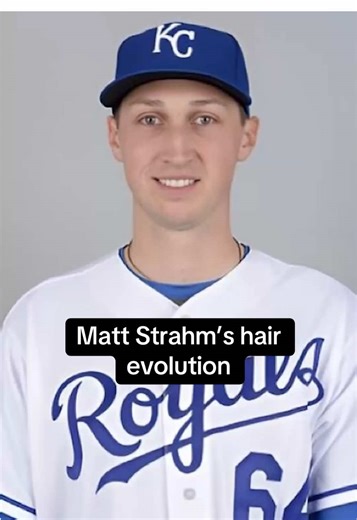 Royals pitcher Matt Strahm has been growing his hair longer for every team photo day since 2017 😂 #royals #phillies #mlb #baseball #fyp