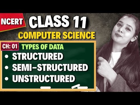 Types of Data: Structured, Semi-Structured & Unstructured | Class 11 Computer Science | CBSE