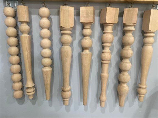 Chunky Farmhouse Table Legs – Rustic Beech Wood, 28" Length - Etsy