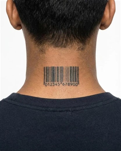 Barcode Realistic Temporary Tattoo for Men | INKON